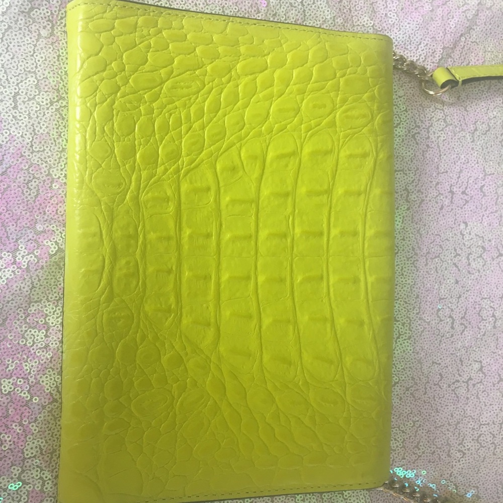 Lime green Kate Spade clutch with straps - Picture 5 of 6
